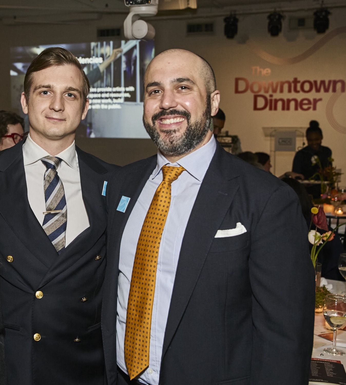 Tomasz Felpel with Moe Yousuf, President and CEO of the Lower Manhattan Cultural Council, at the organization's Downtown Dinner.
